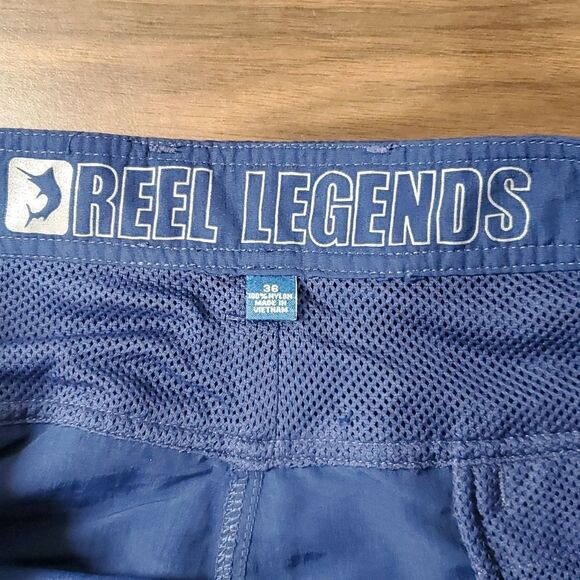 Reel Legends Cargo‎ Shorts Men’s Cobalt Blue Shorts Size Large Fishing - Picture 3 of 9